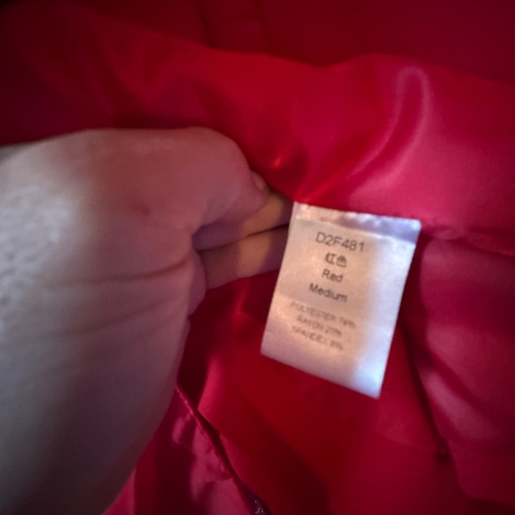 Red Sleeveless Blazer vest for Women - Picture 4 of 6